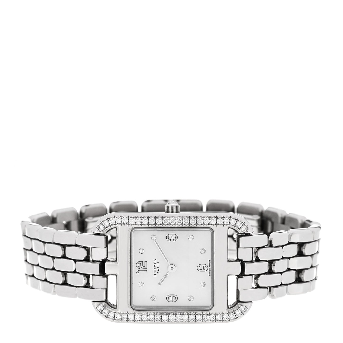 Stainless Steel Diamond Bezel Mother of Pearl 23mm Cape Cod Quartz Watch