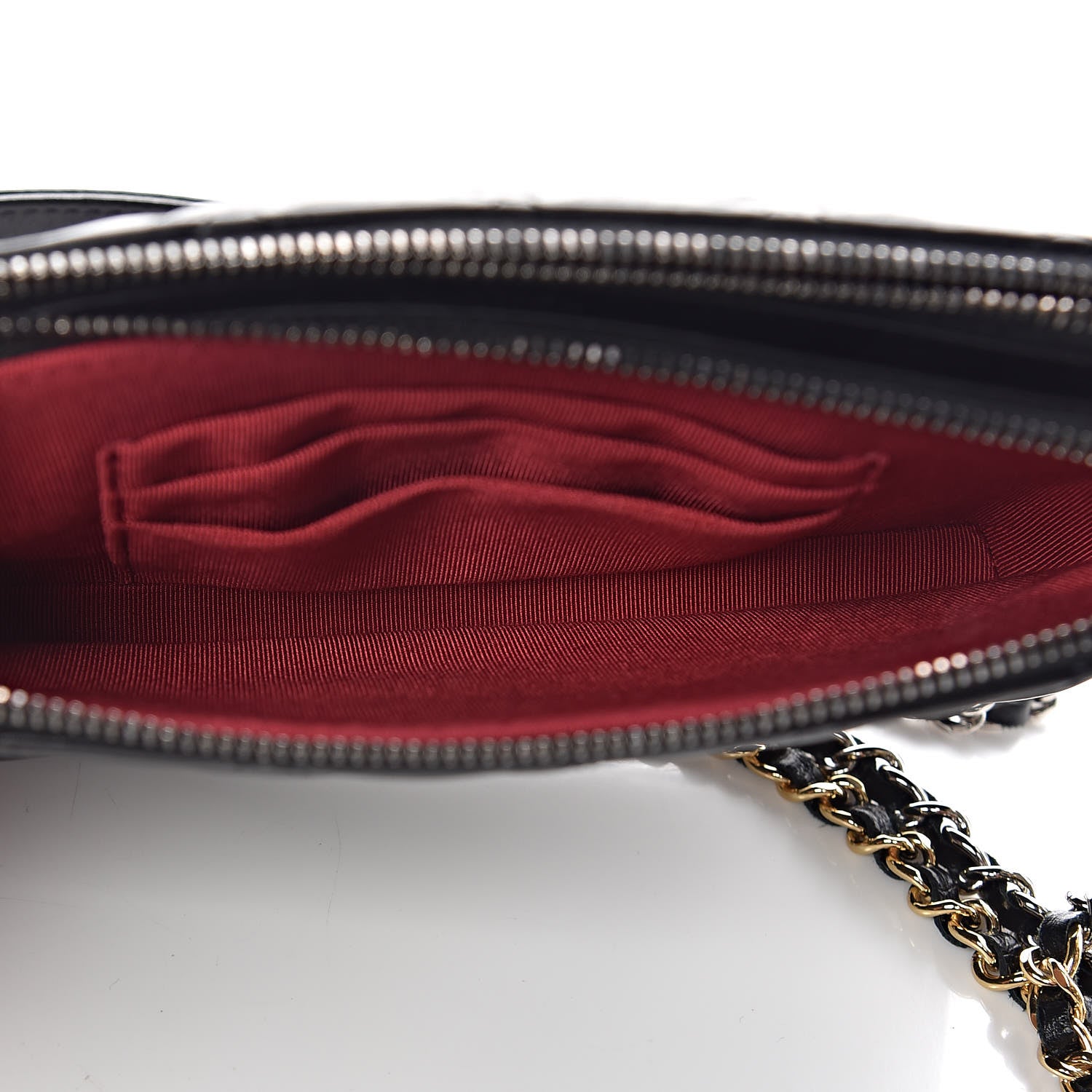 Chanel Aged Calfskin Quilted Small Gabrielle Clutch With Chain Black 7 of 12