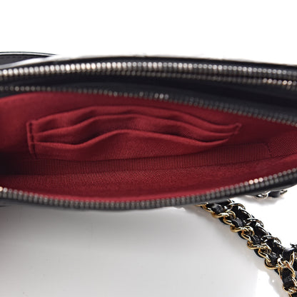 Chanel Aged Calfskin Quilted Small Gabrielle Clutch With Chain Black 7 of 12