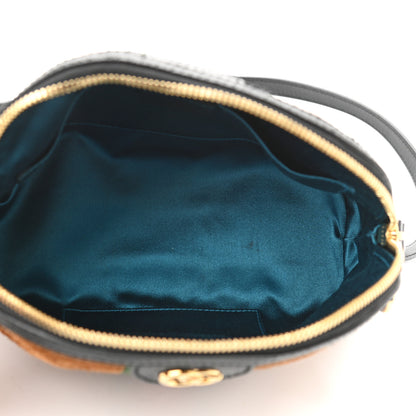 Gucci Suede Patent Web Small Ophidia Dome Shoulder Bag Nocciola Black 4 of 11