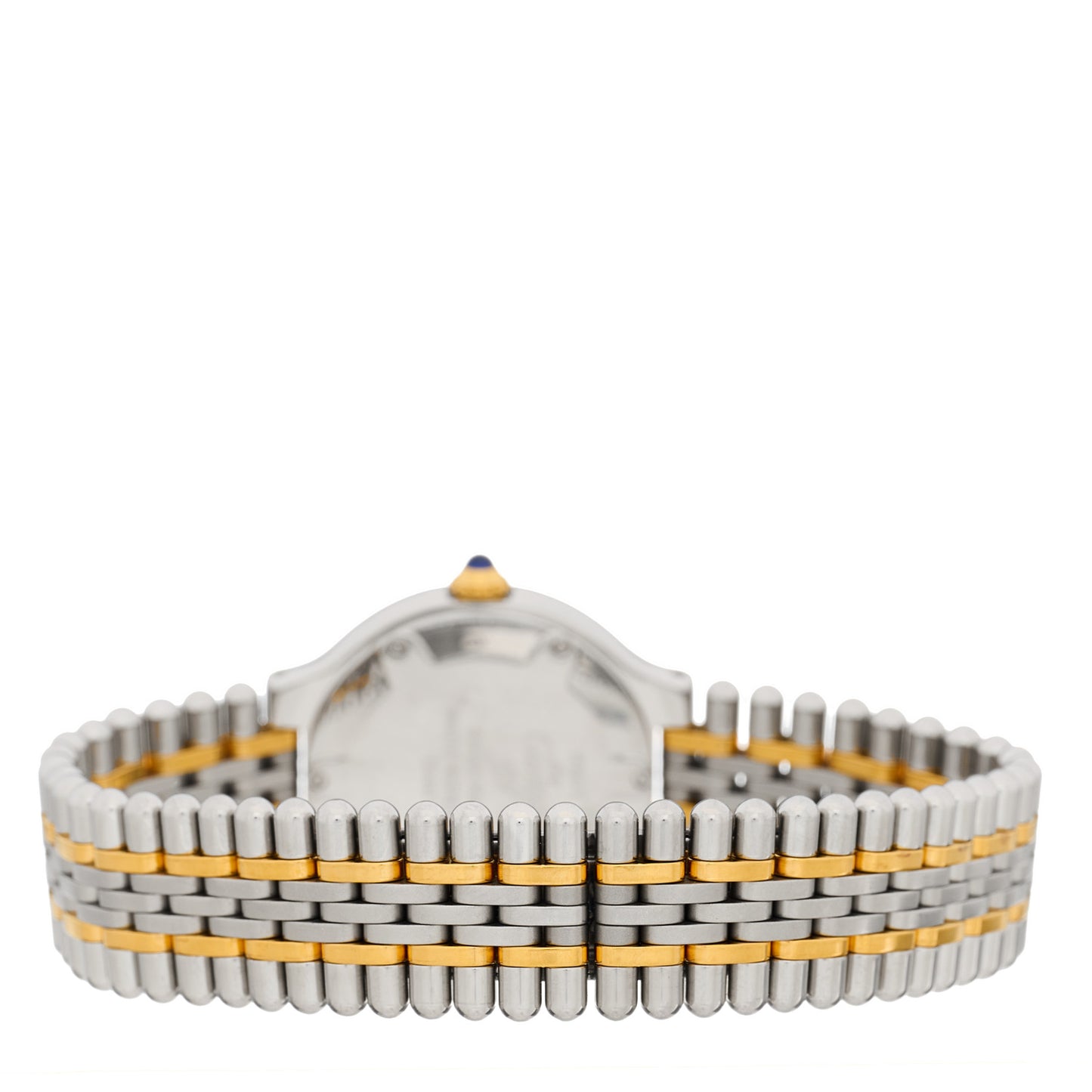 Stainless Steel 18K Yellow Gold 28mm Must De 21 Bullet Link Quartz Watch