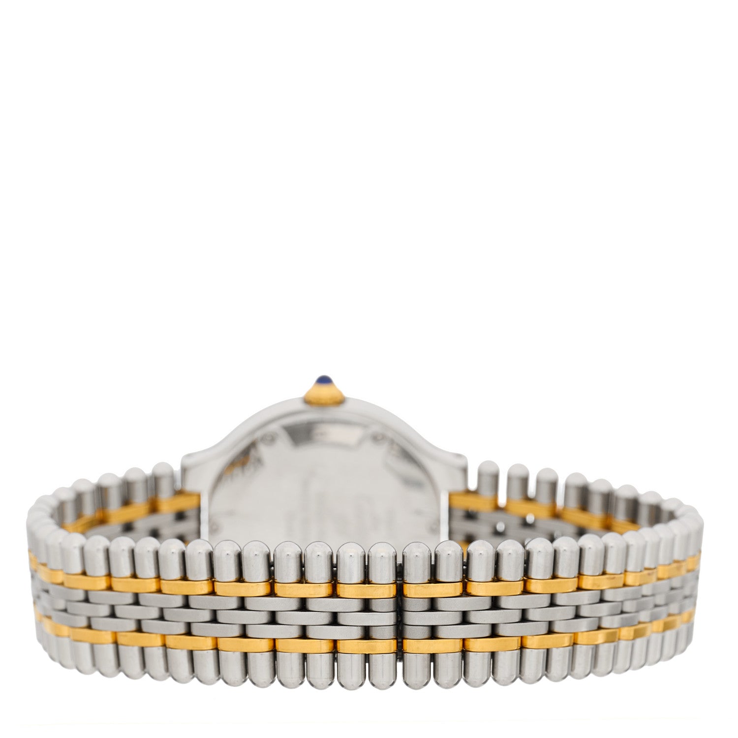 Cartier Stainless Steel 18K Yellow Gold 28mm Must De 21 Bullet Link Quartz Watch 3 of 4