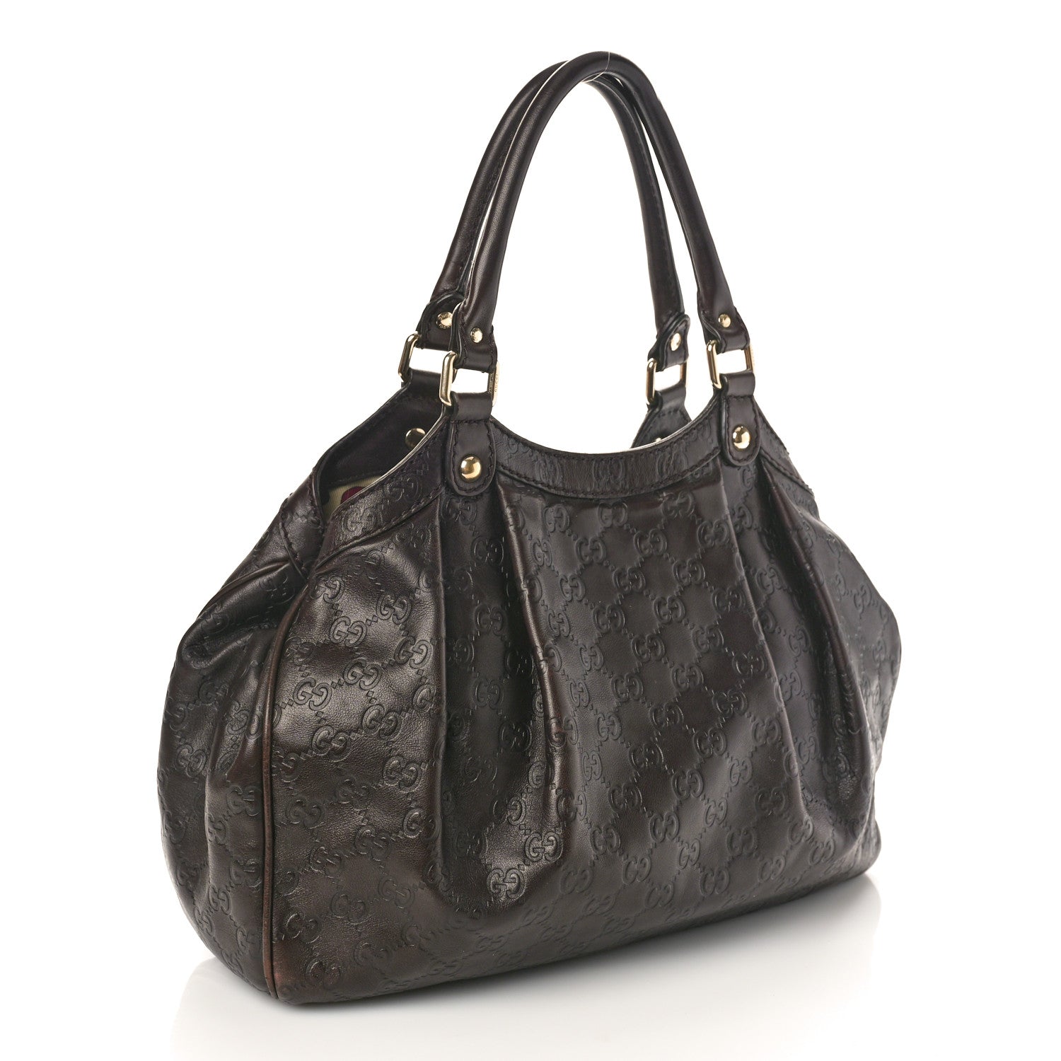 Gucci Guccissima Medium Sukey Tote Brown 2 of 12
