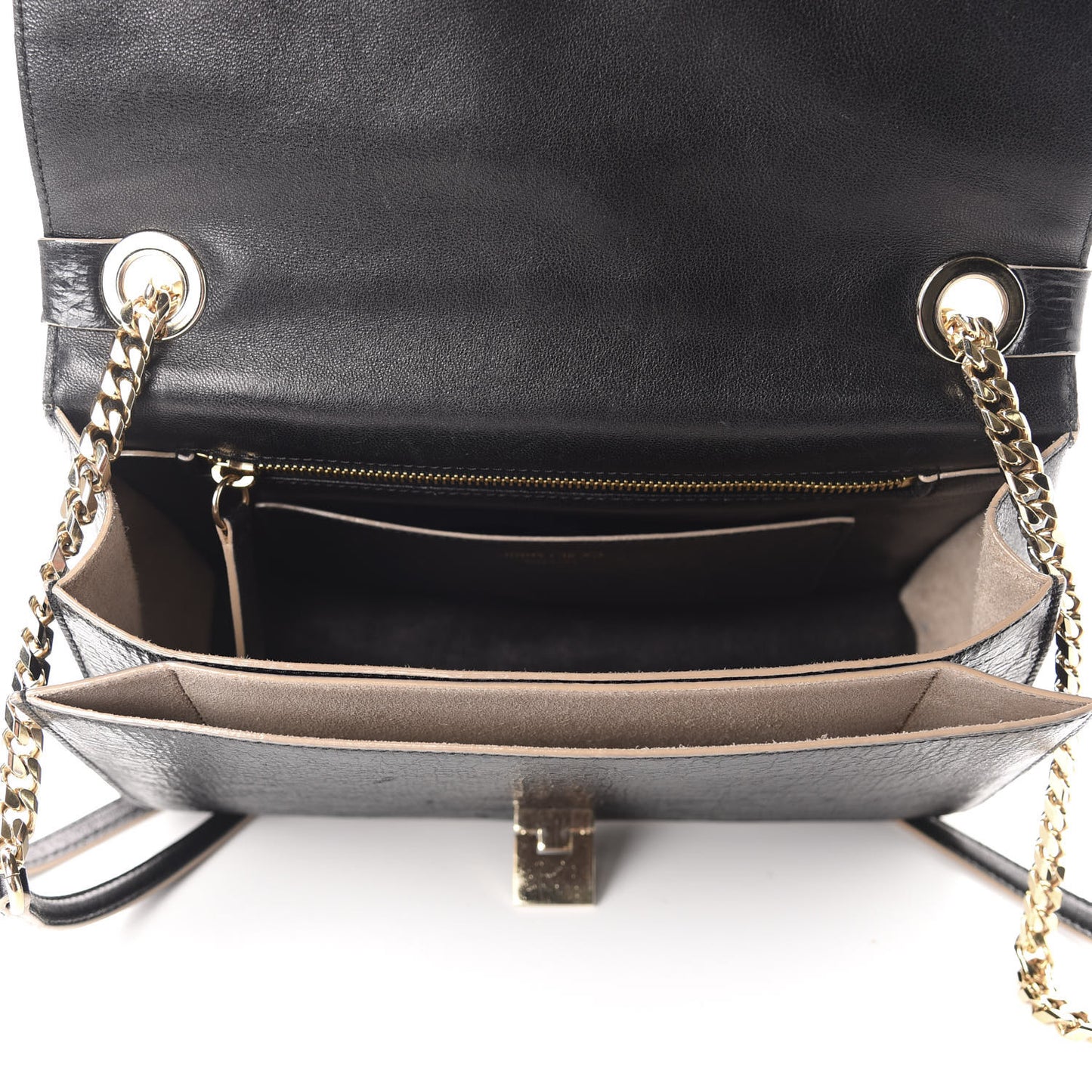 Washed Crinkled Calfskin Rebel Shoulder Bag Black