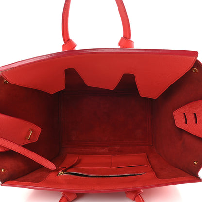 Celine Crisped Calfskin Medium Tie Knot Tote Vermillion 5 of 17