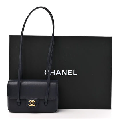 Chanel Shiny Caviar Mini Preppy Coco Shoulder Bag Dark Blue 11 of 11