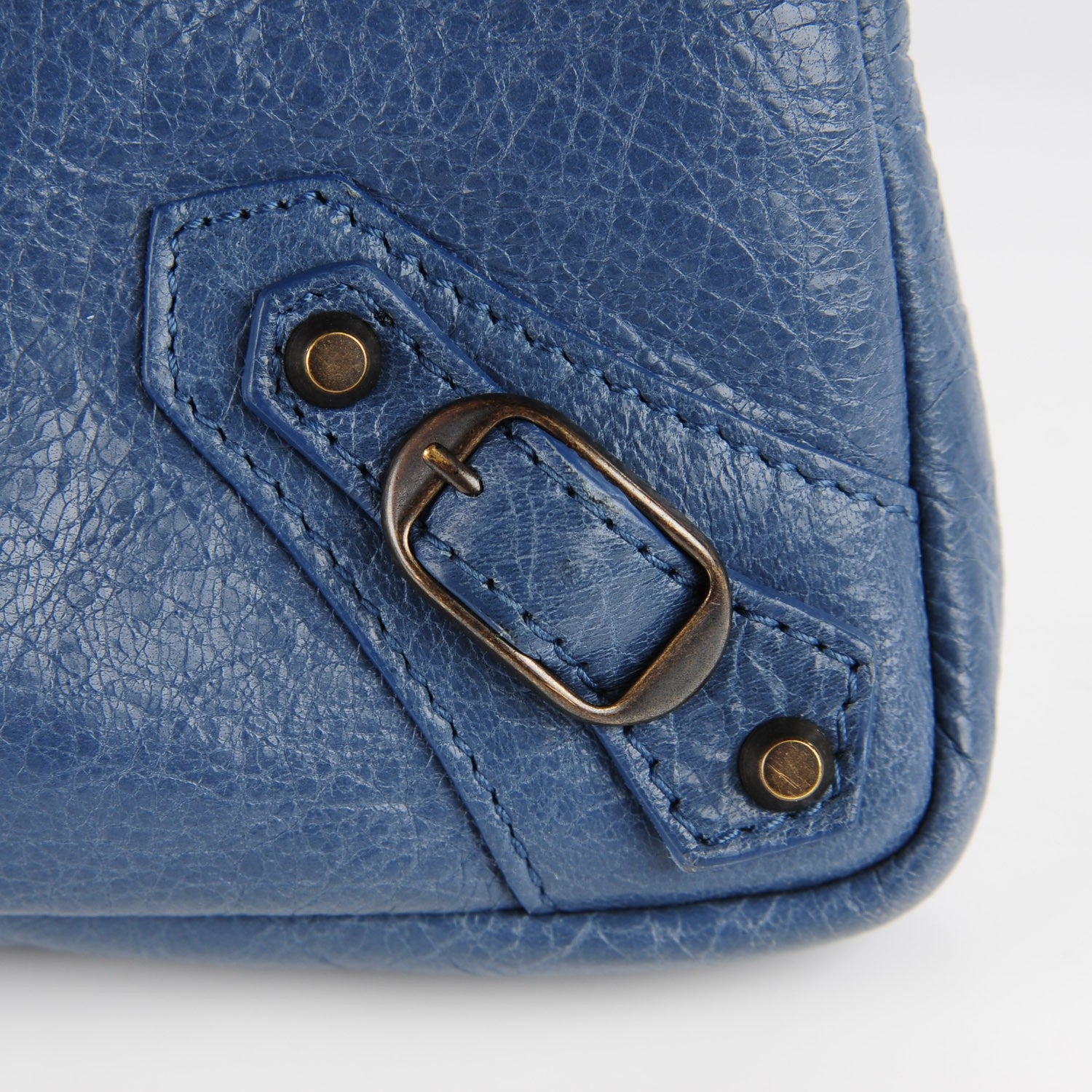 Balenciaga Agneau Classic Hardware Flat Crossbody Bleu Persan 9 of 11