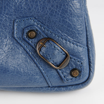 Balenciaga Agneau Classic Hardware Flat Crossbody Bleu Persan 9 of 11