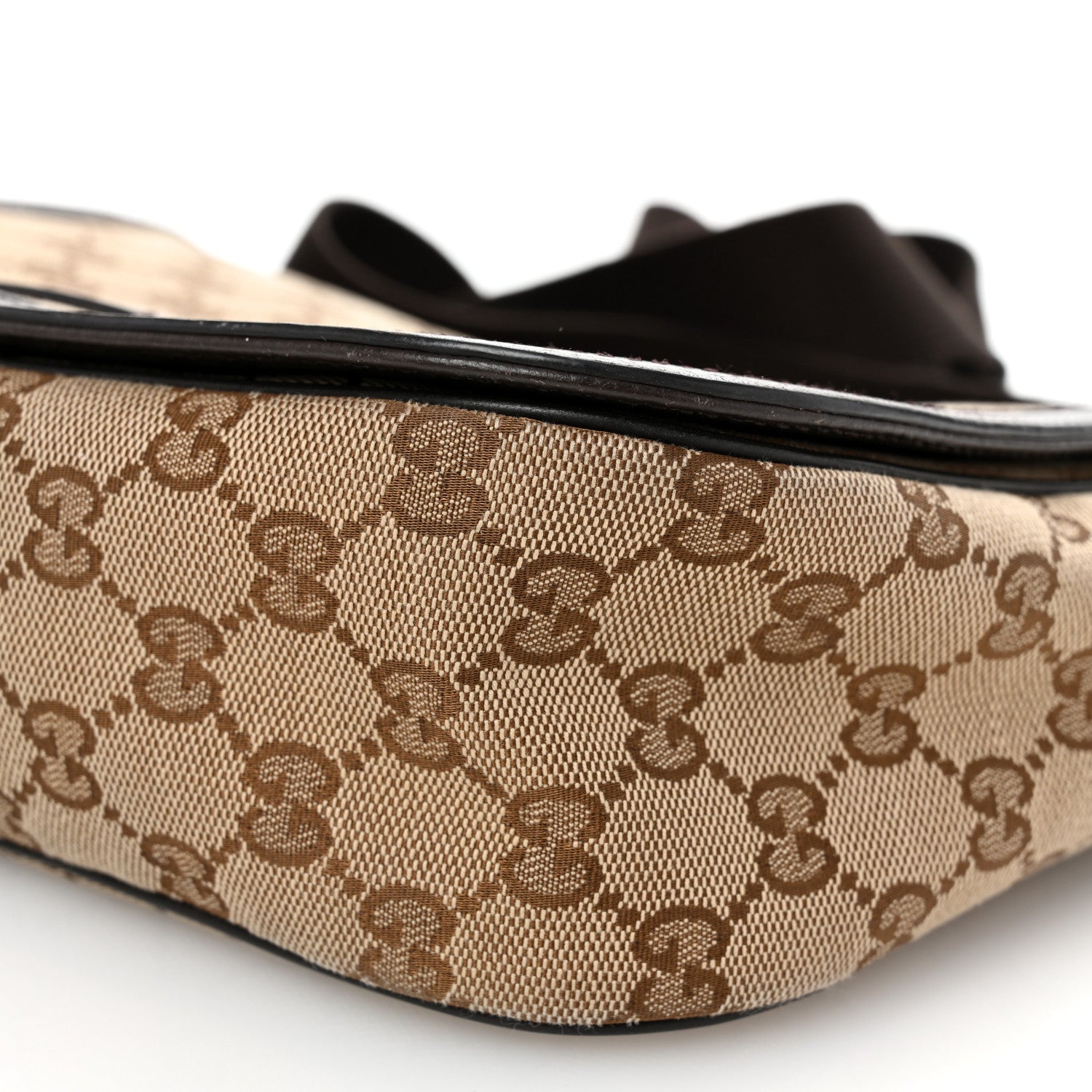 Gucci Monogram Flap Messenger Bag Beige Dark Brown 10 of 11