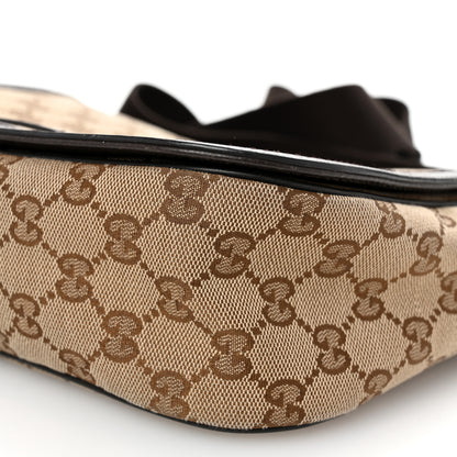 Gucci Monogram Flap Messenger Bag Beige Dark Brown 10 of 11