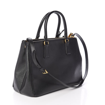 Prada Saffiano Medium Galleria Double Zip Tote Black 2 of 8