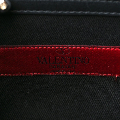 Valentino Garavani Vitello Medium Rockstud Flap Saddle Bag Black 6 of 9