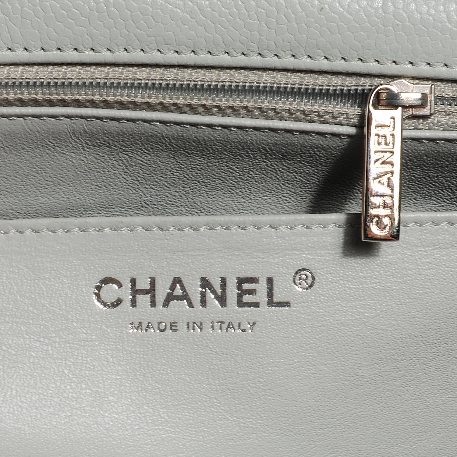 Chanel Caviar Jumbo Single Flap Grey 7 of 8