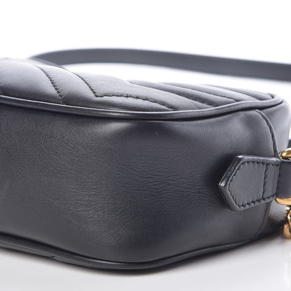 Gucci Calfskin Matelasse Mini GG Marmont Chain Shoulder Bag Black 12 of 12