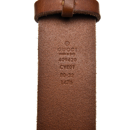 Gucci Calfskin Brass Feline Buckle Belt 80 32 Brown 3 of 6