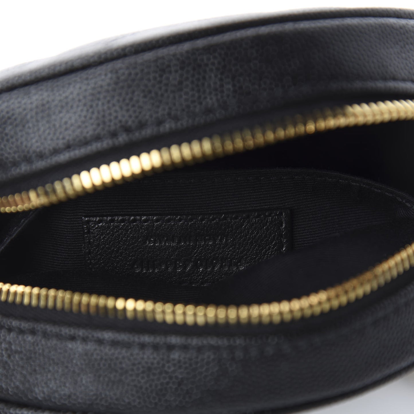 Grain De Poudre Matelasse Chevron Quilted Round Vinyle Camera Bag Black