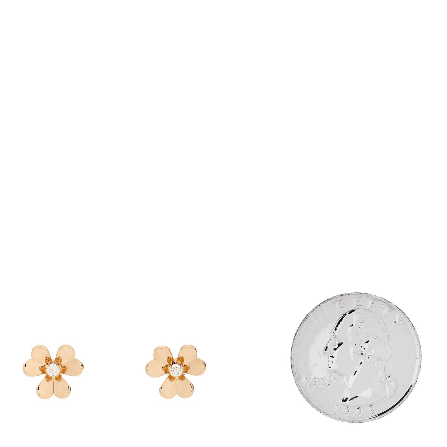 18K Yellow Gold Diamond Mini Frivole Earrings