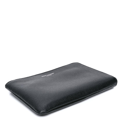Saint Laurent Grain de Poudre Key Pouch Black 3 of 5