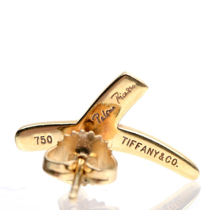 Tiffany 18K Yellow Gold Paloma's Graffiti X Earrings 4 of 5
