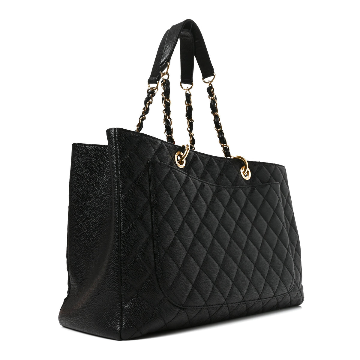Chanel Caviar Quilted XL Grand Shopping Tote GST Black 3 of 10