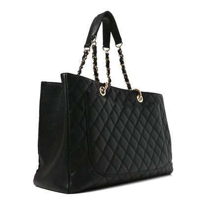 Chanel Caviar Quilted XL Grand Shopping Tote GST Black 3 of 10