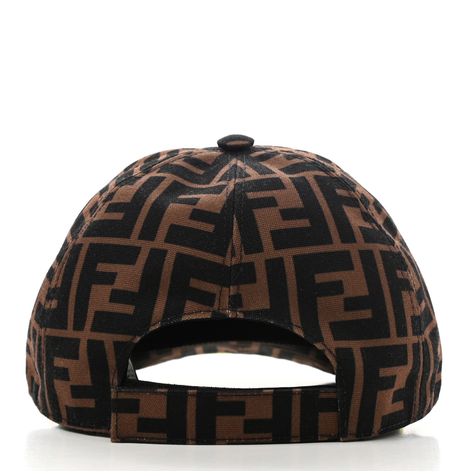 Fendi Canvas FF Monster Eyes Childrens Baseball Hat Tobacco Yellow 6 of 8