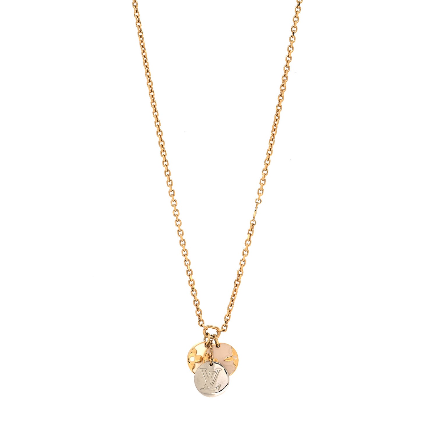 Monogram Charms Necklace Gold