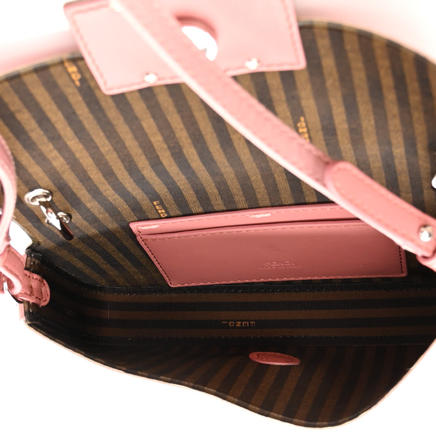 Fendi Silk Satin Phone Baguette Blush 5 of 10