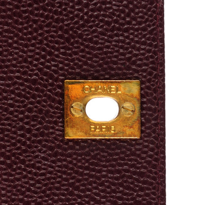 Chanel Caviar Stitched Shoulder Flap Burgundy 5 of 9