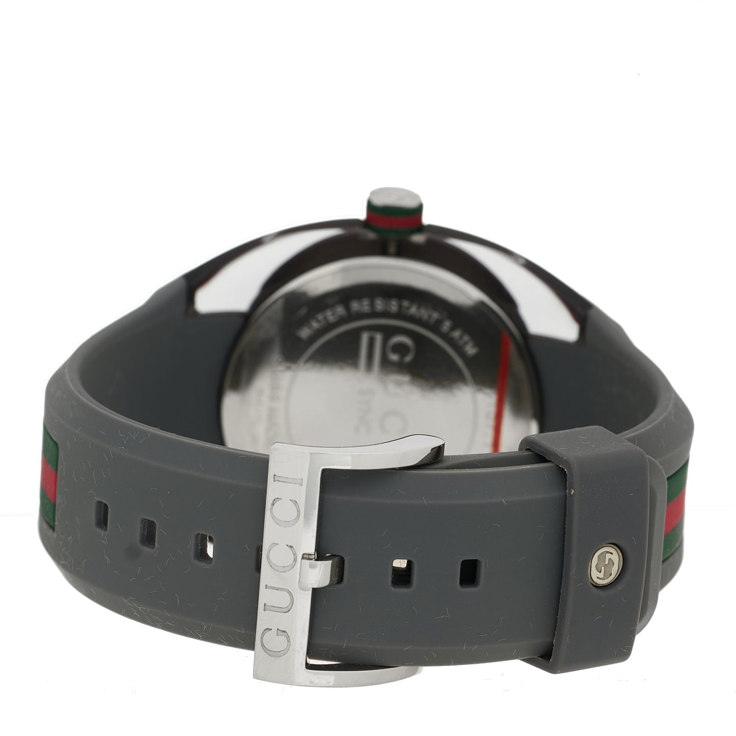 Stainless Steel Rubber 46mm Sync Web Quartz Watch Grey