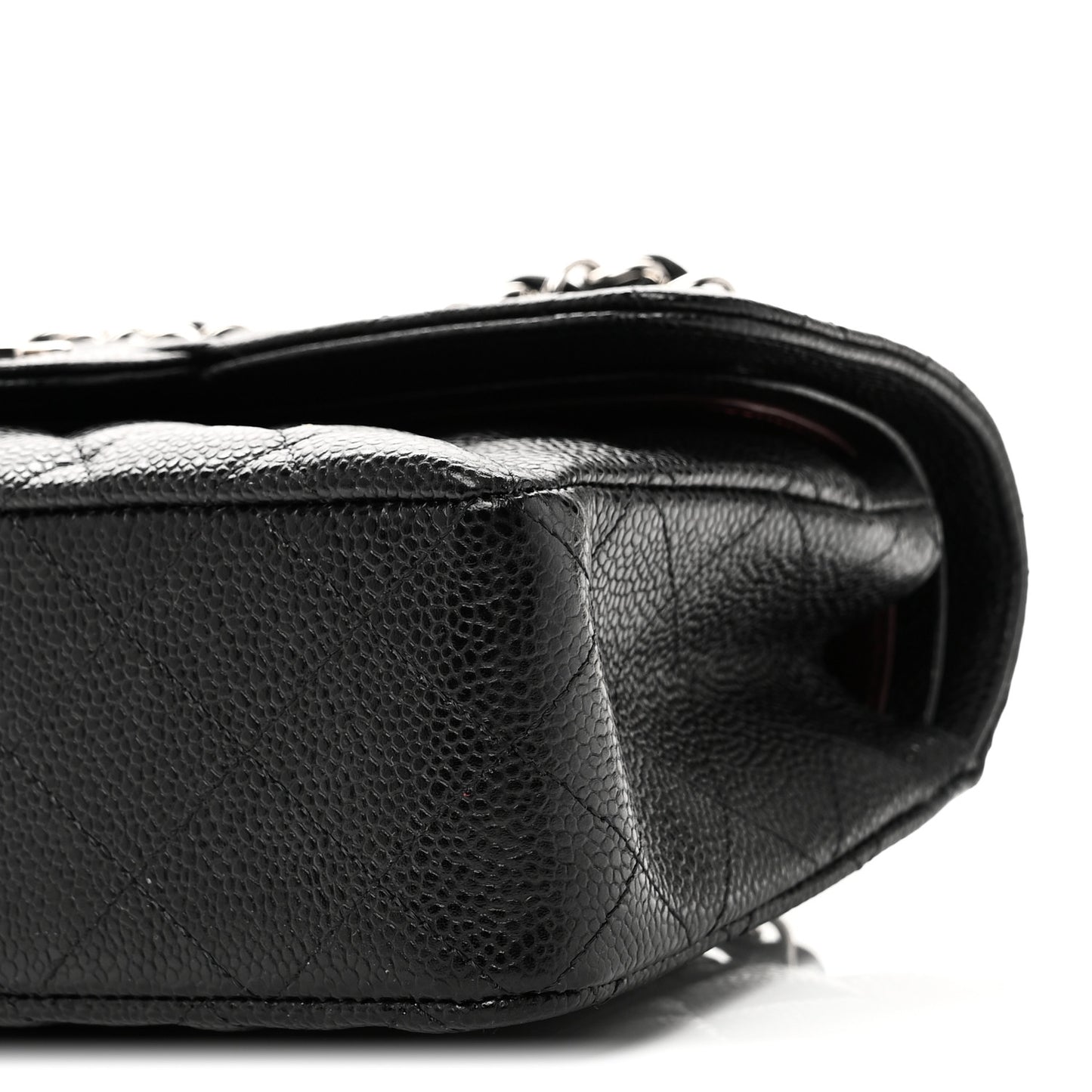 Caviar Quilted Small Double Flap Black