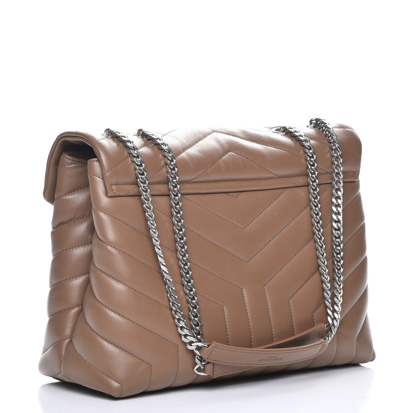 Calfskin Y Quilted Monogram Medium Loulou Chain Satchel Desert Storm