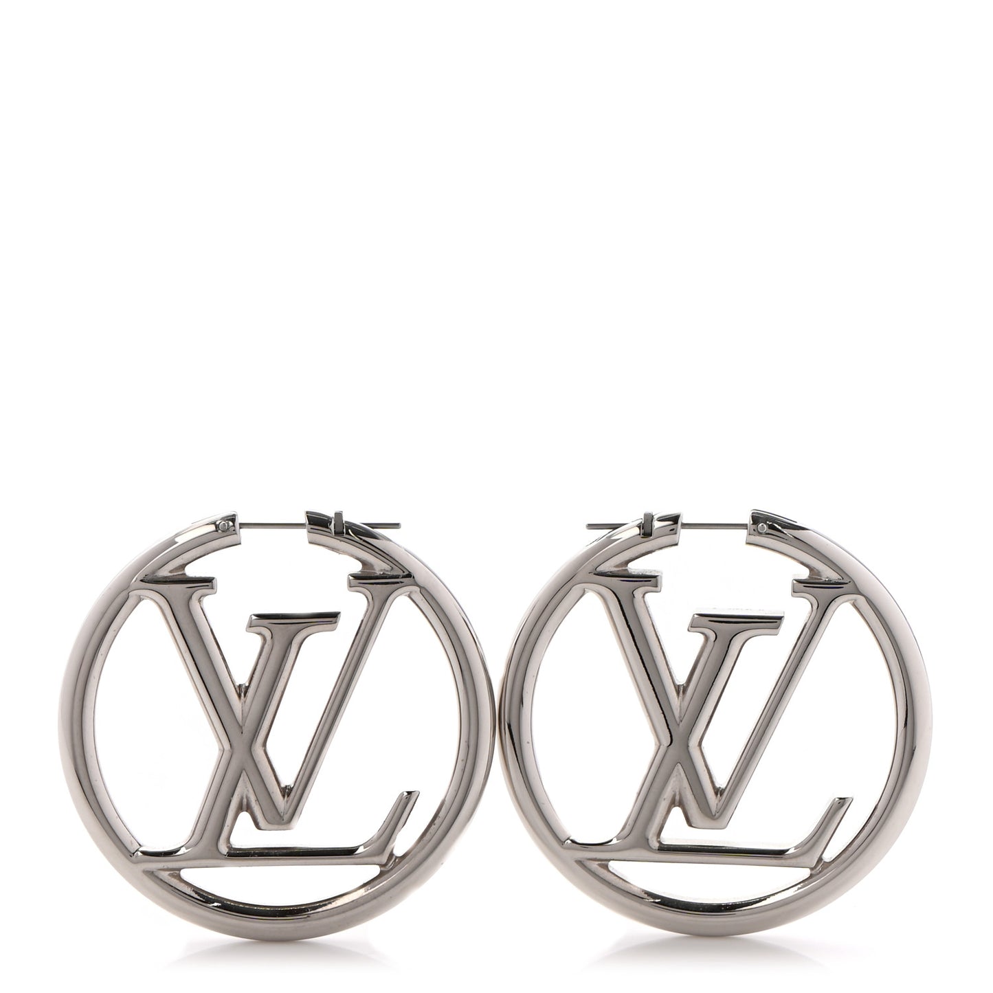 Palladium Louise Hoop Earrings Silver