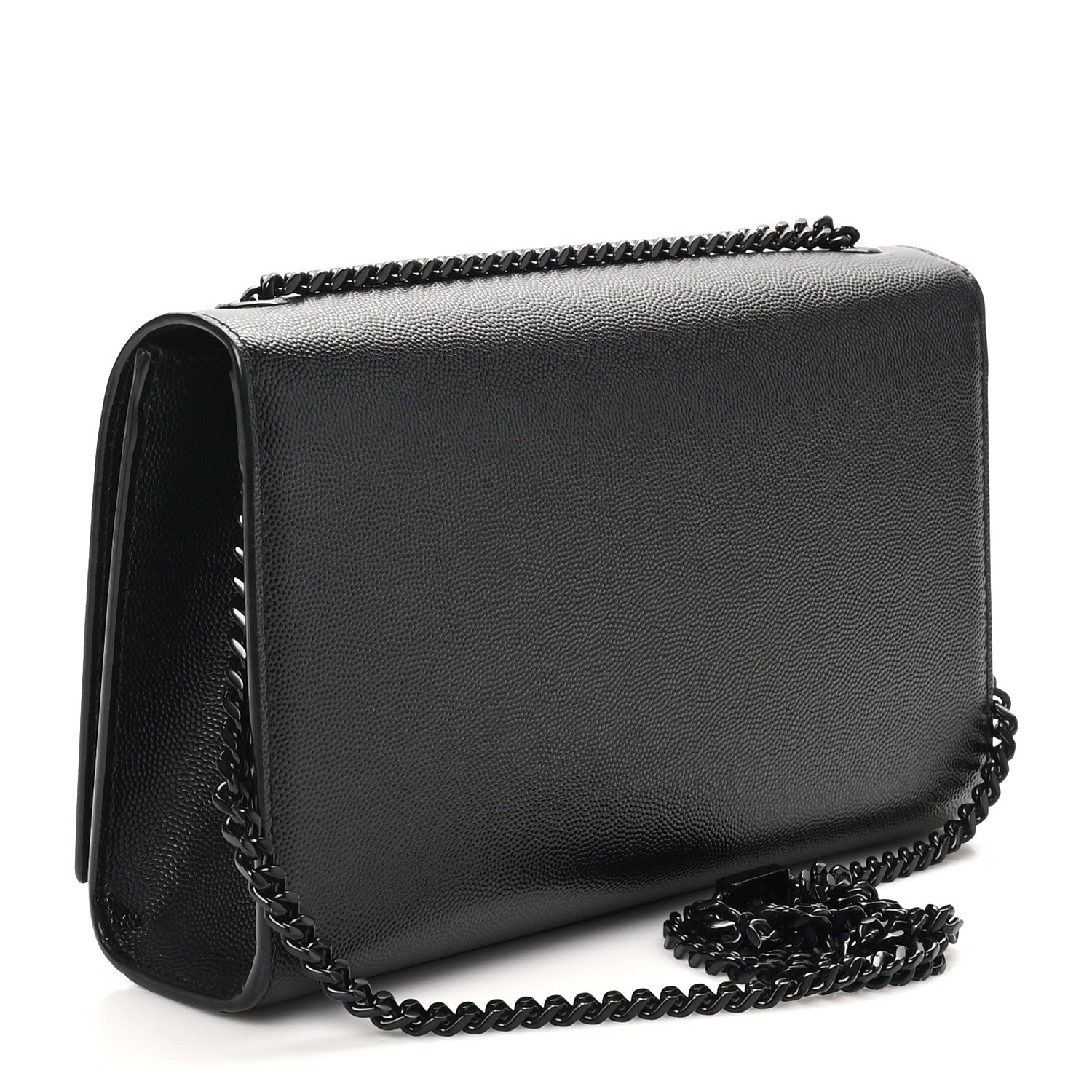 Saint Laurent Grain De Poudre Medium Classic Monogram Monochrome Kate Satchel Black 3 of 10