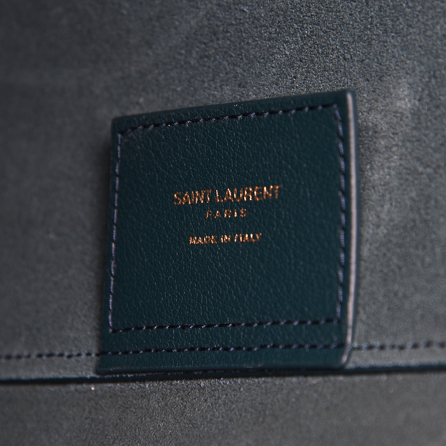 Saint Laurent Calfskin Large Shopping Tote Dark Turquoise 7 of 14