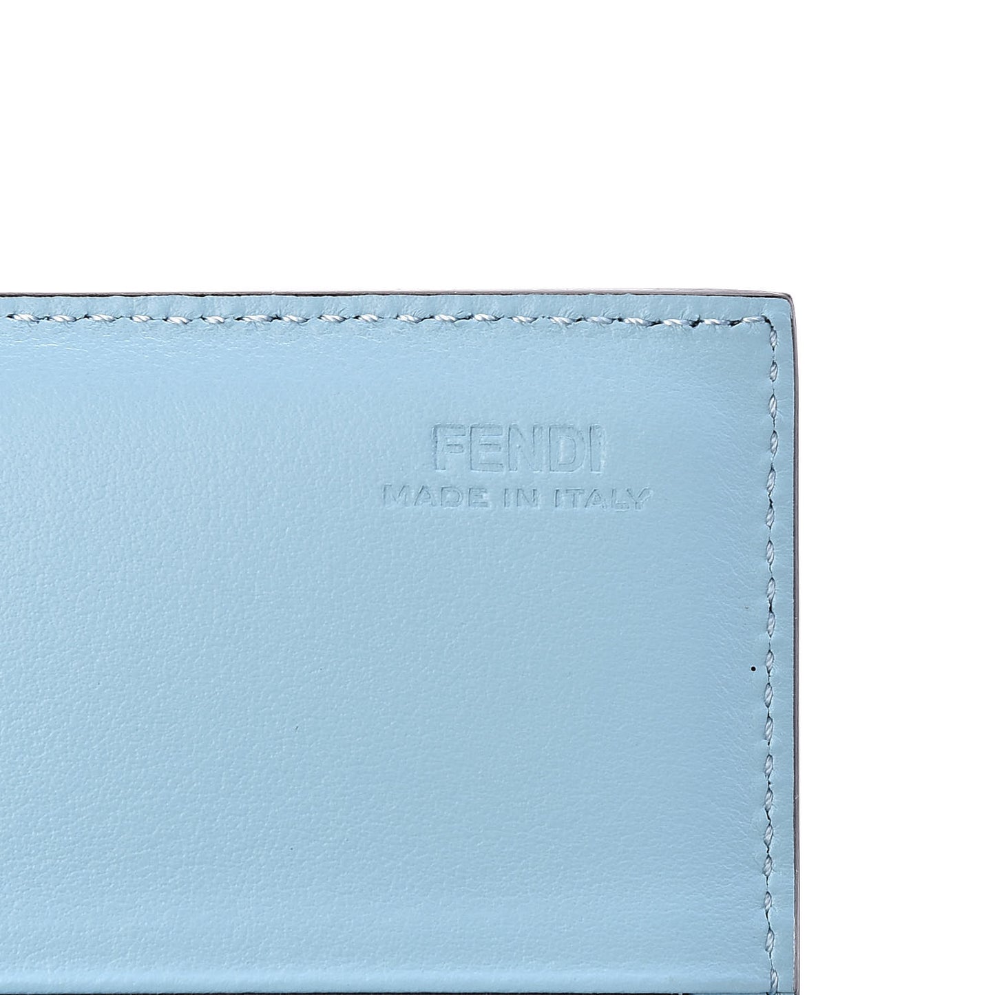 Vitello Century Lucido Hypnoteyes Studded Continental Wallet on Chain Turchese Pallido White Multicolor