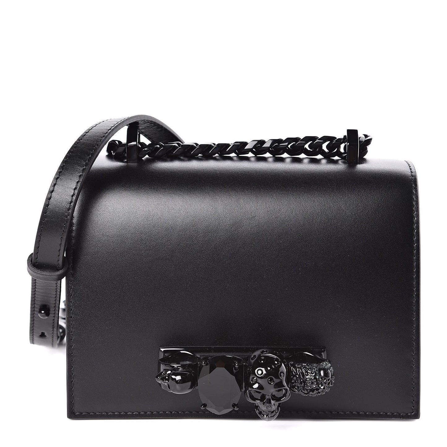 Calfskin Knuckle Crossbody Black