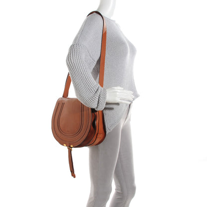 Chloe Calfskin Medium Marcie Round Crossbody Bag Tan 2 of 9