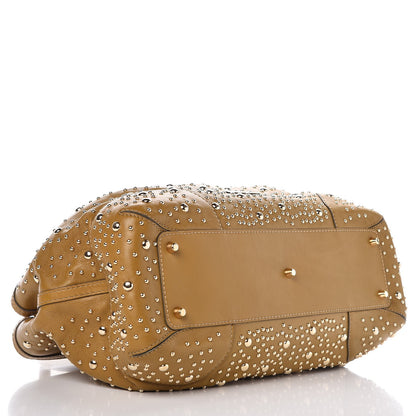Burberry Calfskin Studded Hannington Satchel Mustard 4 of 9