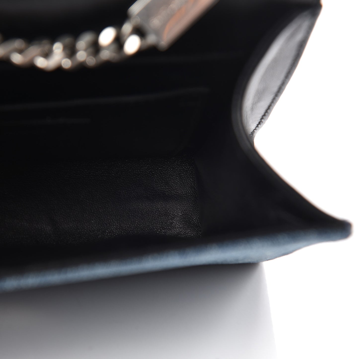 Denim Small Classic Monogram Kate Satchel Blue