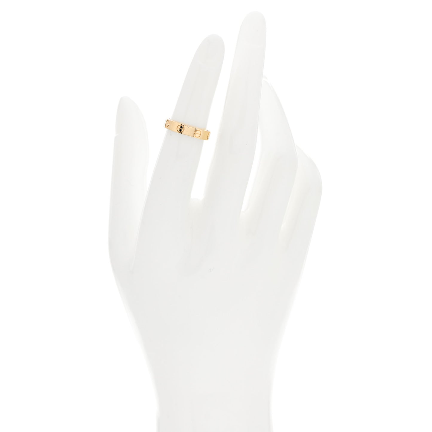 18K Yellow Gold 3.5mm LOVE Wedding Band Ring 48 4.5