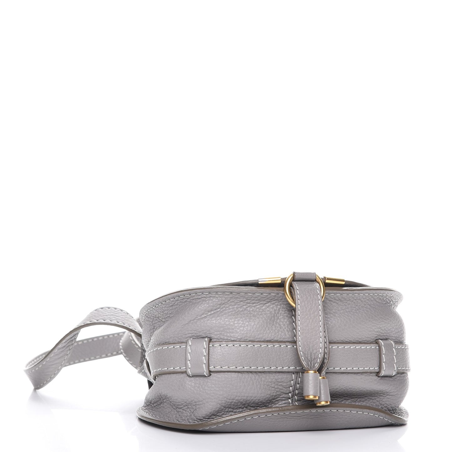 Calfskin Mini Marcie Round Crossbody Bag Cashmere Grey