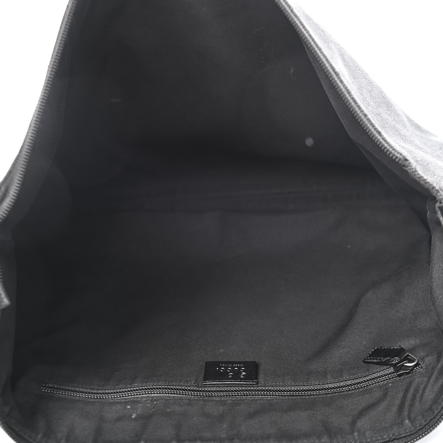 Gucci Denim Monogram Flat Messenger Bag Black 5 of 7