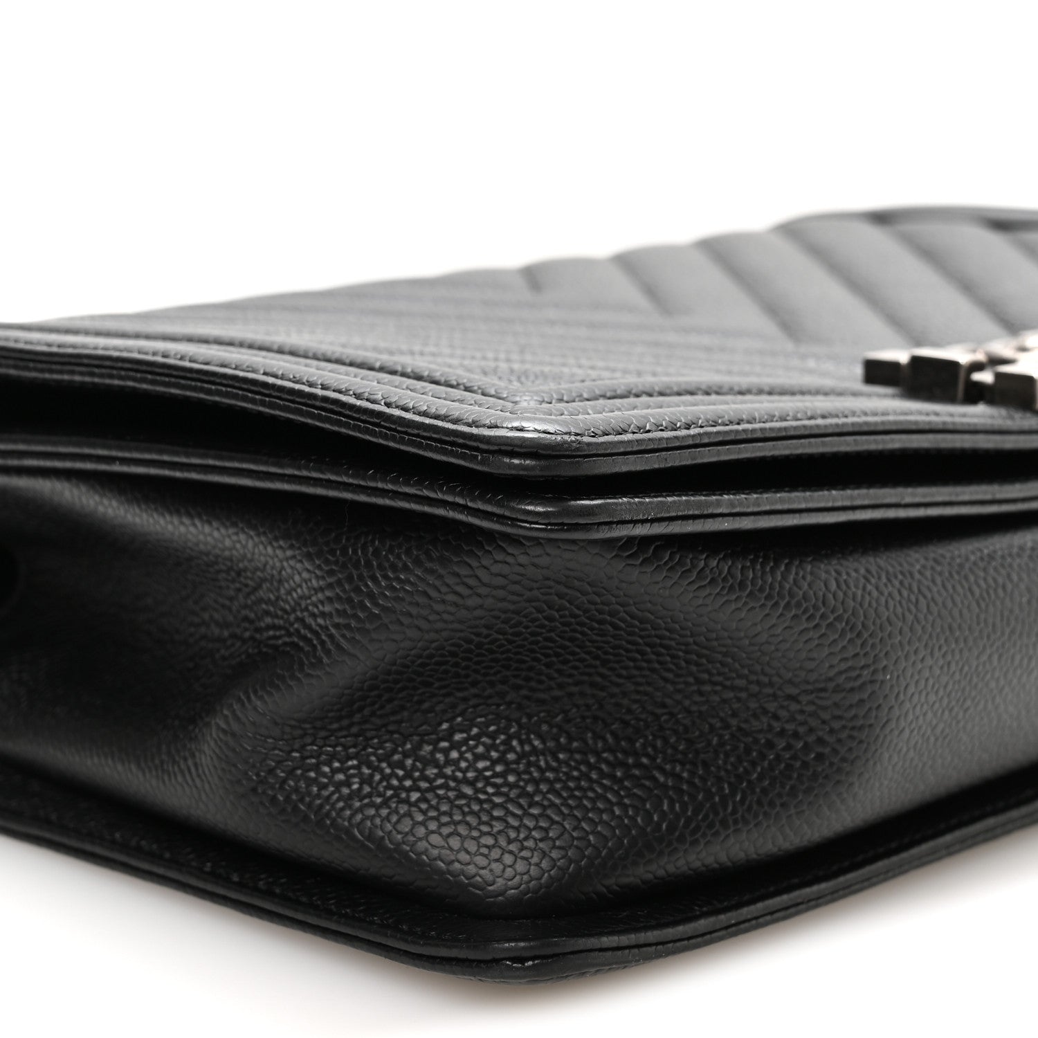 Chanel Calfskin Chevron Quilted New Medium Boy Flap Black 8 of 10