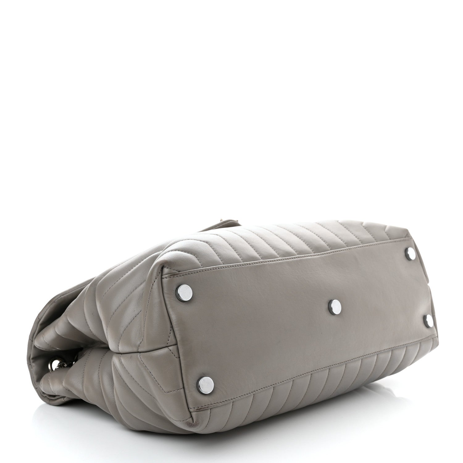 Saint Laurent Calfskin Y Quilted Monogram Large Loulou Chain Satchel Earth 4 of 21