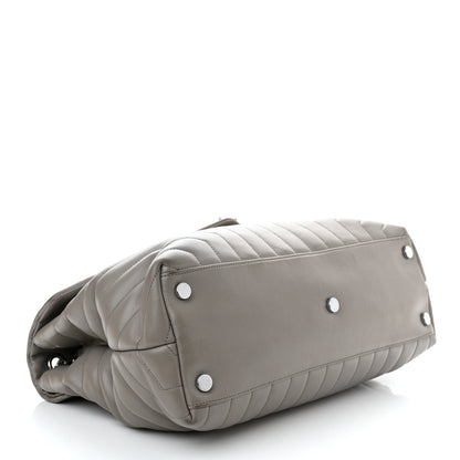 Saint Laurent Calfskin Y Quilted Monogram Large Loulou Chain Satchel Earth 4 of 21