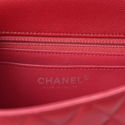 Chanel Caviar Quilted Mini Rectangular Flap Dark Pink 8 of 10