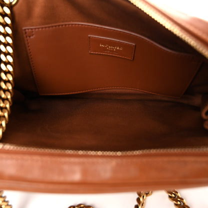 Saint Laurent Calfskin Monogram Medium Niki Chain Satchel Cognac 5 of 10