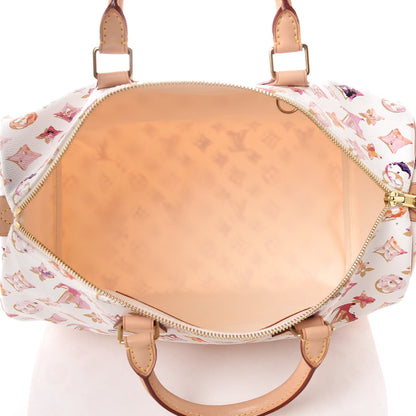 Louis Vuitton Watercolor Aquarelle Speedy 35 White 5 of 9
