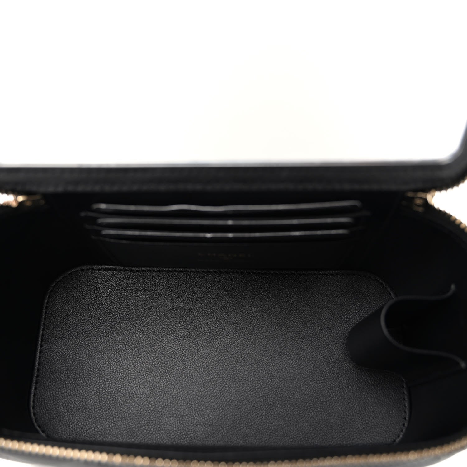 Chanel Lambskin Quilted Small Top Handle Vanity Case With Chain Black 5 of 11